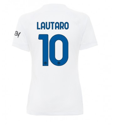 Inter Milan Lautaro Martinez #10 Udebanetrøje Dame 2023-24 Kort ærmer
